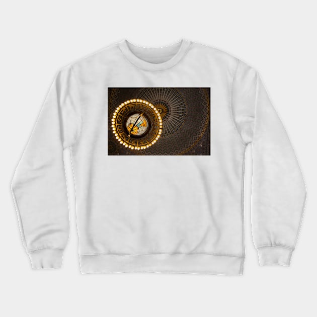 Globe Light Crewneck Sweatshirt by jswolfphoto